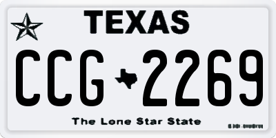TX license plate CCG2269