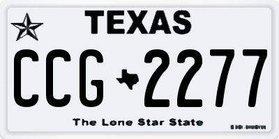 TX license plate CCG2277