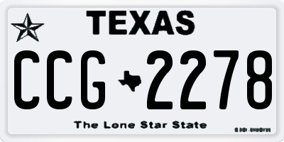 TX license plate CCG2278