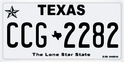TX license plate CCG2282