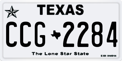 TX license plate CCG2284