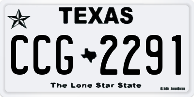 TX license plate CCG2291
