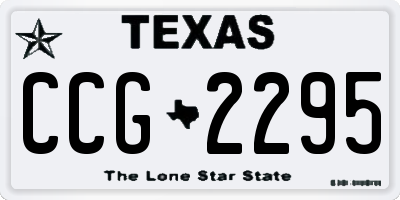 TX license plate CCG2295