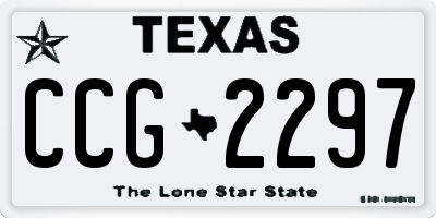 TX license plate CCG2297