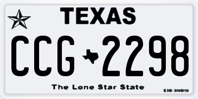 TX license plate CCG2298
