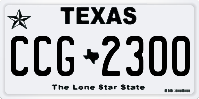 TX license plate CCG2300