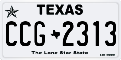 TX license plate CCG2313