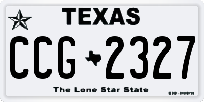 TX license plate CCG2327