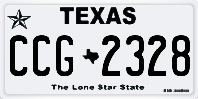 TX license plate CCG2328
