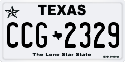 TX license plate CCG2329