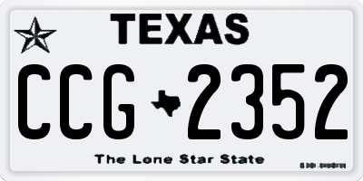 TX license plate CCG2352