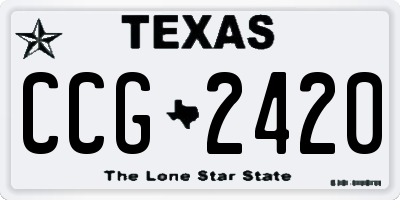TX license plate CCG2420