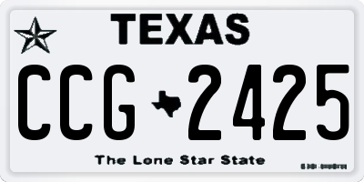 TX license plate CCG2425