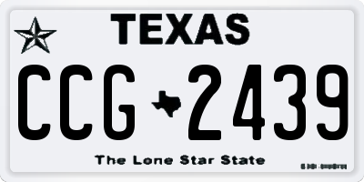 TX license plate CCG2439