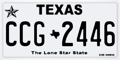 TX license plate CCG2446