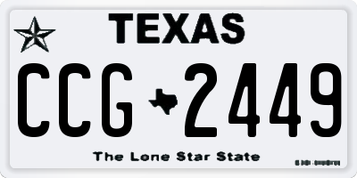 TX license plate CCG2449
