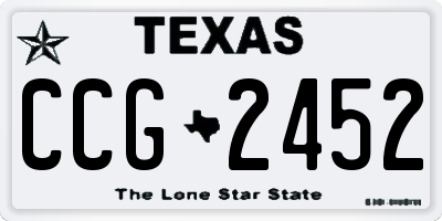 TX license plate CCG2452
