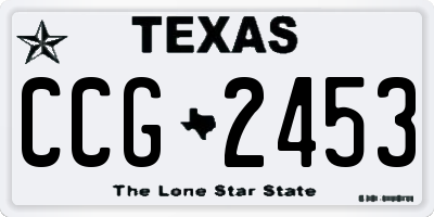 TX license plate CCG2453