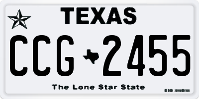 TX license plate CCG2455