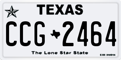 TX license plate CCG2464
