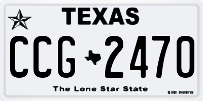 TX license plate CCG2470