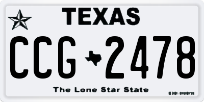 TX license plate CCG2478