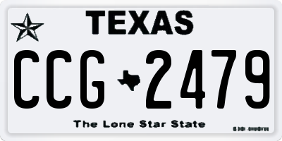 TX license plate CCG2479