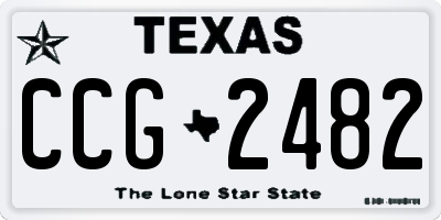 TX license plate CCG2482