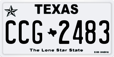 TX license plate CCG2483