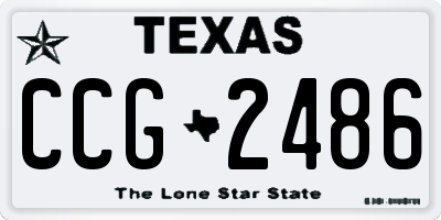 TX license plate CCG2486