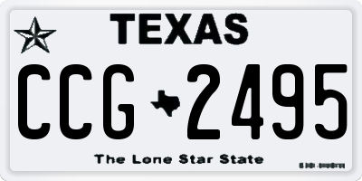 TX license plate CCG2495