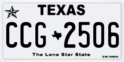 TX license plate CCG2506