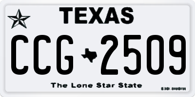 TX license plate CCG2509