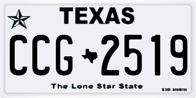 TX license plate CCG2519
