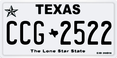 TX license plate CCG2522