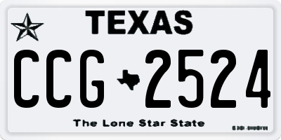 TX license plate CCG2524