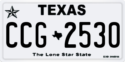TX license plate CCG2530