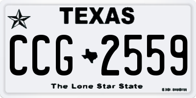 TX license plate CCG2559