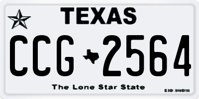 TX license plate CCG2564