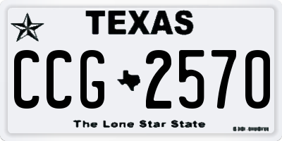 TX license plate CCG2570