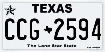 TX license plate CCG2594
