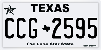 TX license plate CCG2595