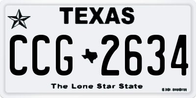 TX license plate CCG2634