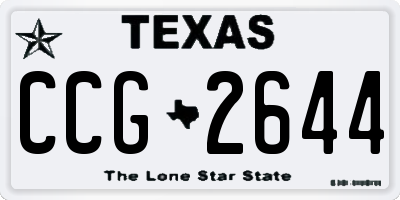 TX license plate CCG2644