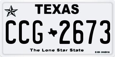 TX license plate CCG2673