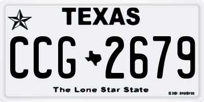TX license plate CCG2679