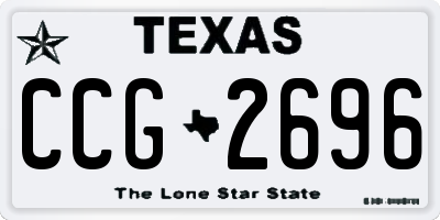 TX license plate CCG2696