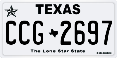 TX license plate CCG2697