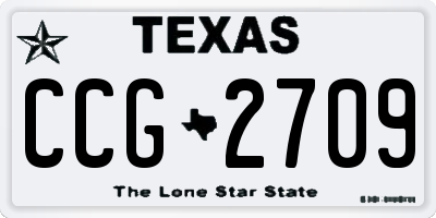TX license plate CCG2709