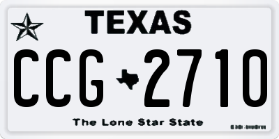 TX license plate CCG2710